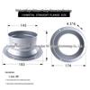 Square to Round Metal Duct Connector for Range Hood, 75-250# Clamp Connection Flange