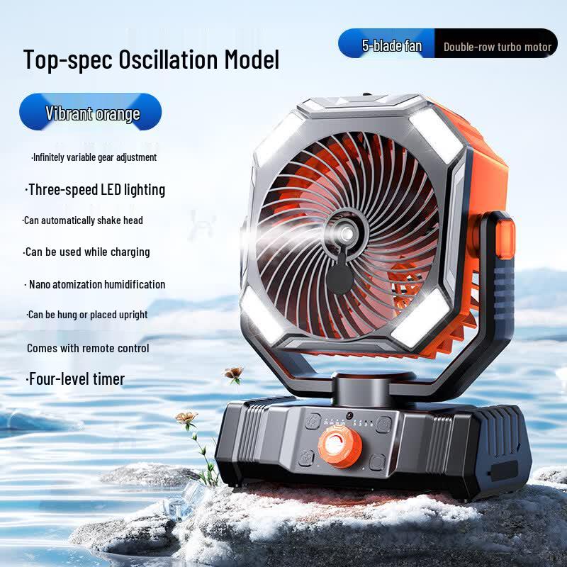 ZISIZ Outdoor Camping Rechargeable Fan
