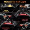 LivTee Universal 8" Flexible LED Light Strip with Tail Brake Stop Turn Signal Lights All-in-one for Motorcycle Scooter Quad Cruiser Off Road,