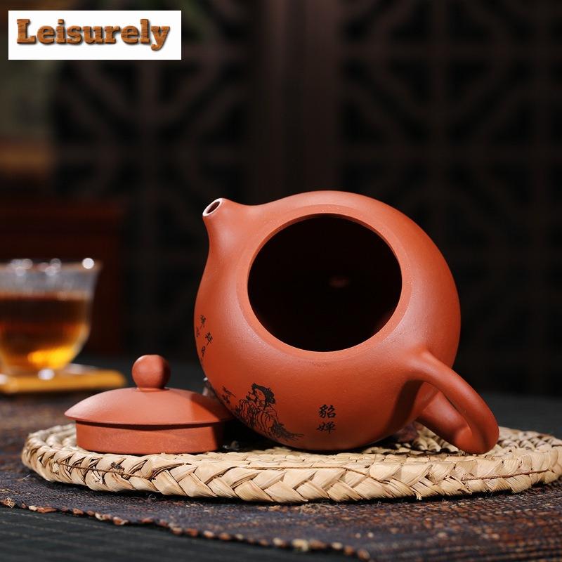 300ml Exquisite Yixing Purple Clay Teapots Handmade Xishi Pot Raw Ore Qingshui Mud Kettle Chinese Zisha Tea Set Collection Craft