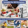 Stainless Steel Bento Box,550ml Metal Lunch Box,Leak-Proof Food Container with Lids, Meal Storage for Camping Picnic Travel Work