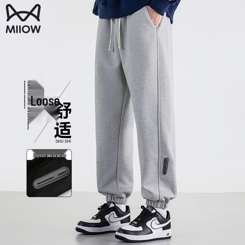 MiiOW Men s Winter Fleece-Lined Casual Sports Pants L
