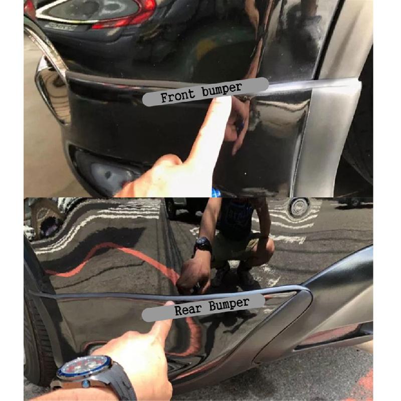 5M Slanted T Sealed Strip Car Side Skirt Fender Bumper Headlight Edge Trim Black