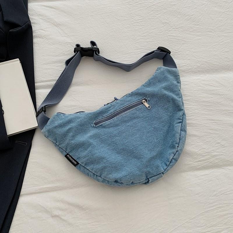 Light Denim Small Bag Women's Shoulder Crossbody Bag Commuter Dumpling Bag