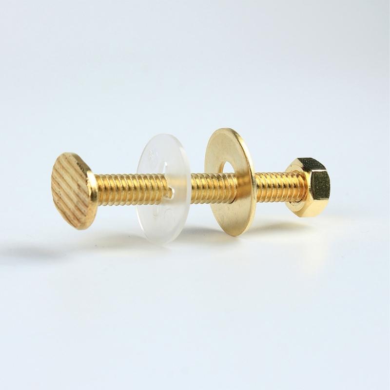 Robustes Toilettenschüssel-Schraubenset mit selbstsichernder Mutter und dekorativen ABS-Kappen für eine sichere Badezimmerbodenmontage