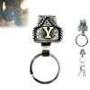 Western Cowboy Letter Keychain, Vintage Handmade Letter  Initial Keychain Clip, Personality Metal Key Chain For Belt