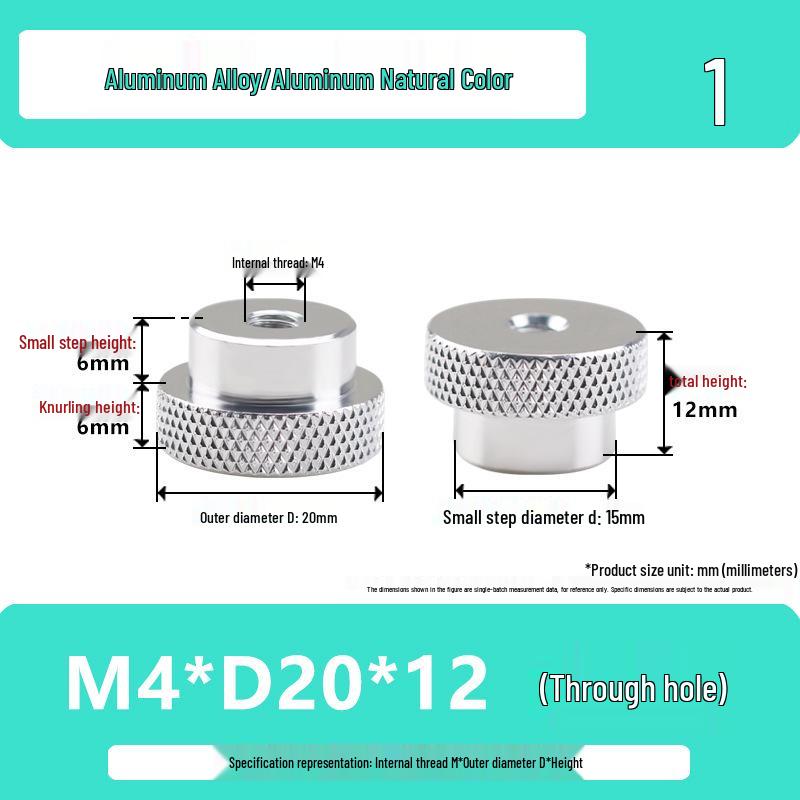 National Standard Aluminum Knurled Hand-Twist Nut M3-M10