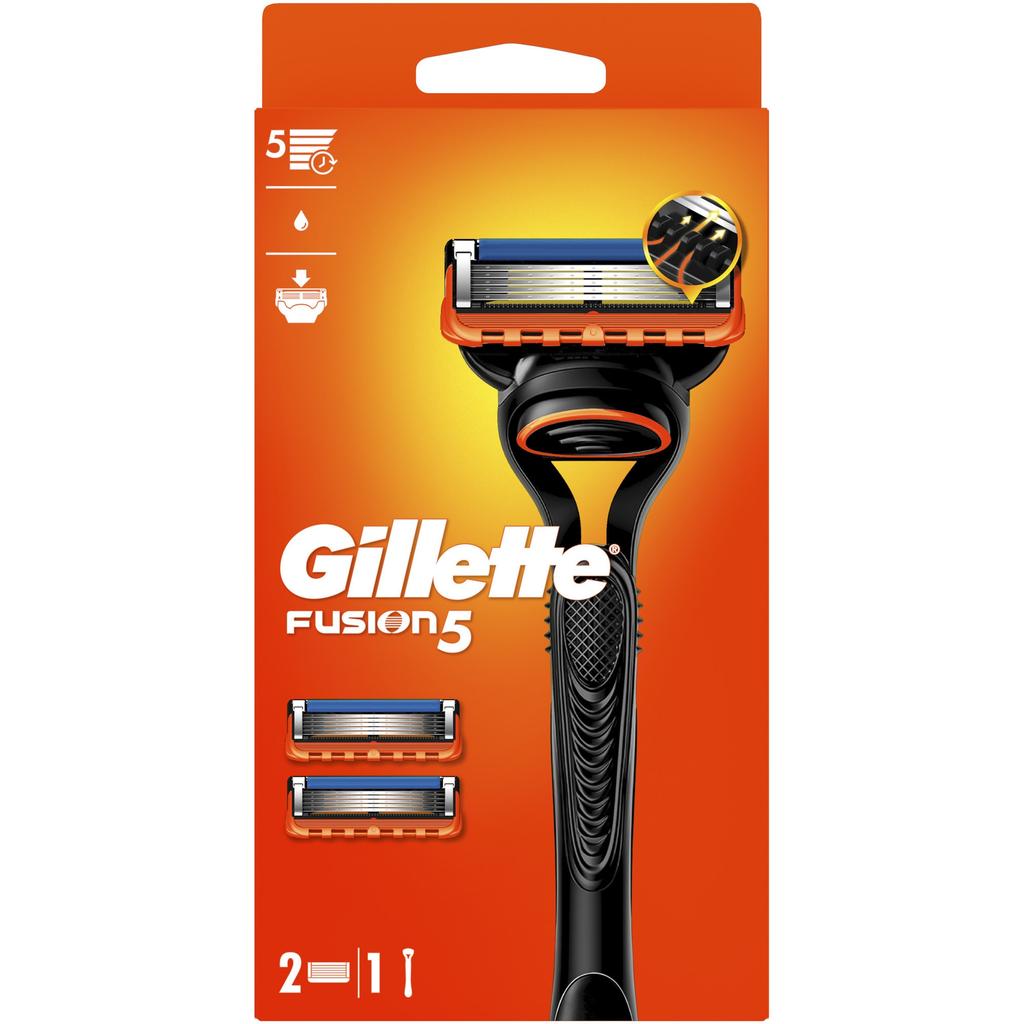 Gillette Fusion5 Men's Razor, 1 Razor Handle with 5-Blade Refills, Precision Trimmer, 5 Blades for a Close and Long-Lasting Shave