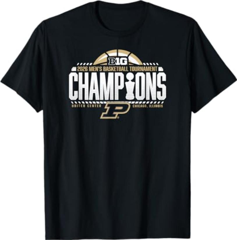 Purdue Boilermakers Men s Basketball Big Ten Champs 2026 T-Shirt XL