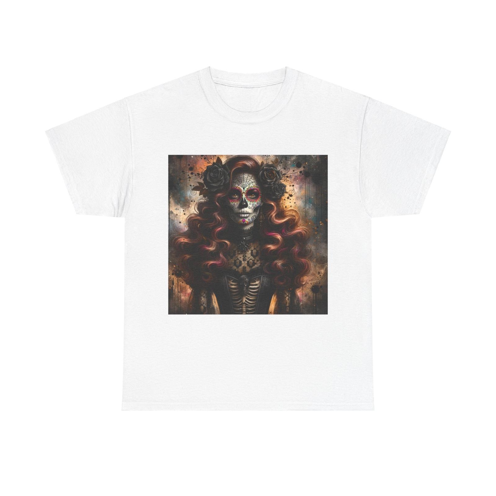 Unisex Adult T Shirt Gothic Sugar Skull Female Figure Art S