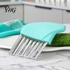 Homemade Fries Cutter Stainless Steel Potato Cutter, Wavy Blade French Fry Slicer, Manual Handheld Vegetable Slicer Energy Saving Chopper for Kitchen