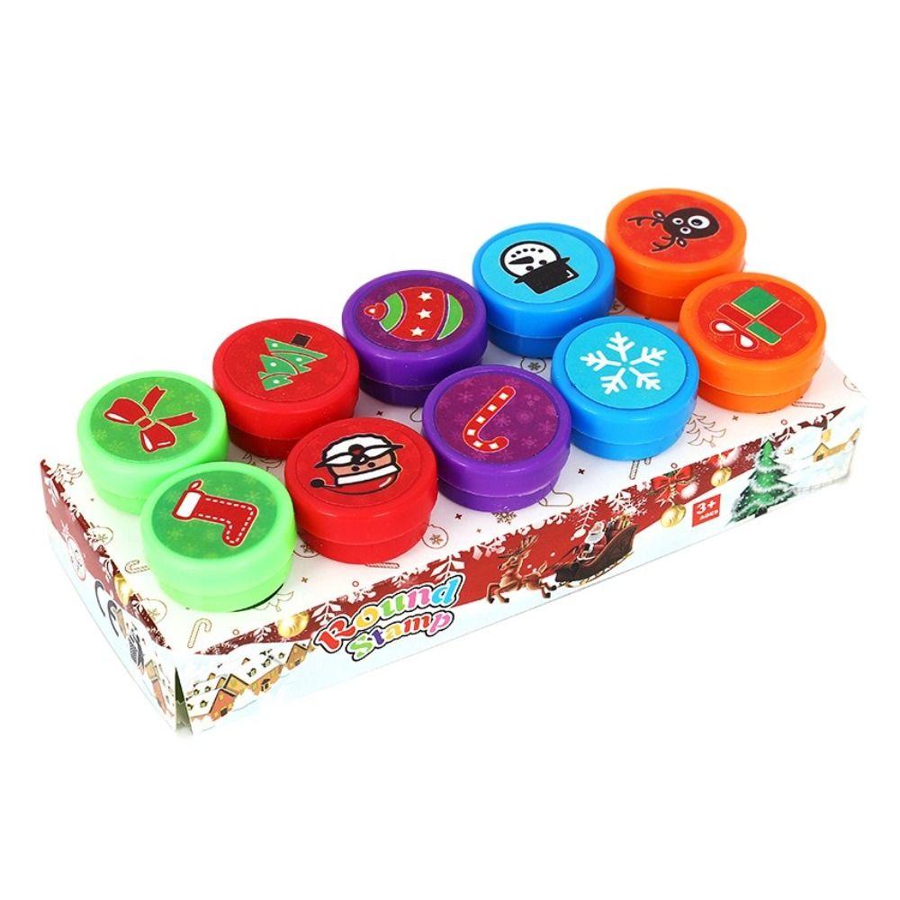 10/12/26Pcs Self-ink Children's Self-stamp Set  for Children Treasure Box Prize Birthday Party Gift