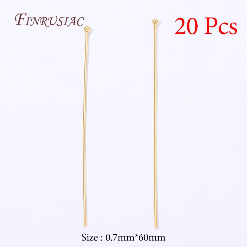 18K Gold Plated Head Pins DIY Earrings Findings,Brass Flower Head Pins For Jewelry Making Supplies Accessories