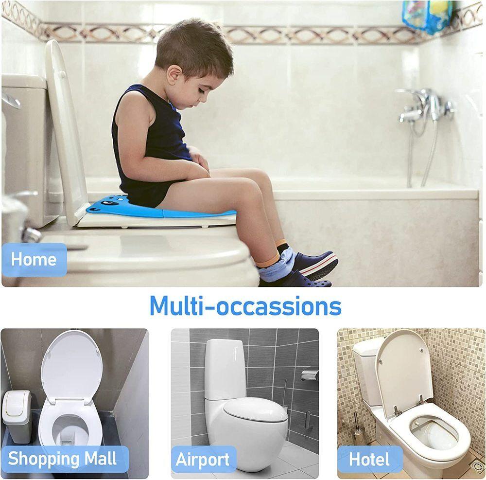 Portable Folding Non Slip Silionce Pads Potty Training Seat for Kids Foldable Toddlers Toilet Seat Potty Seat Cover for Travel AVE