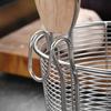 Multifuntional 201Stainless Steel Food Strainer Basket with Ergonomic Handle Suitable for Steaming and Blanching