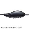 Sanwa Supply USB Cable for Skype Headset, Omnidirectional, Fabric-Coated Durability, Compatible, MM-HSU09BK