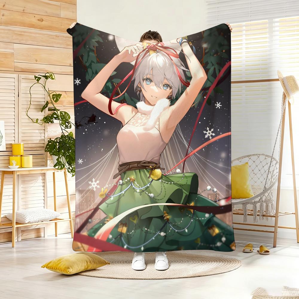 Anime Character Y-YanheS Throw Soft Warm Throw Blanket for Bedroom Living Room Bed Travel Camping Picnic Gift