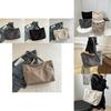 2024 Fashionable Large Capacity Canvas Tote Bag Stylish Commuter Shoulder Bag In White Gray Black Khaki Colors