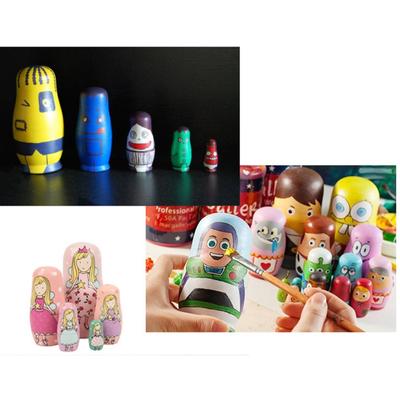 Nesting Dolls Wooden Unfinished Matryoshka Unique Gift Home Decoration