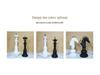 Black and White Chess Piece Resin Figurine for Creative Home Decor