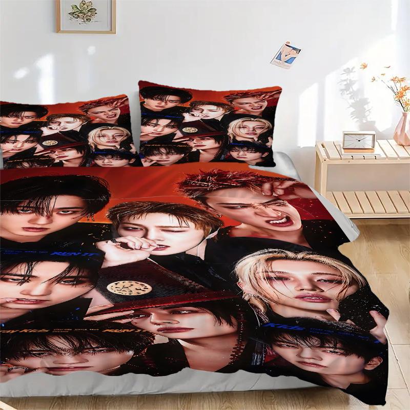 3Pcs Kpop Stars Fashion Bedding Sets For All Sizes New 3D Printed Bed Cover Comforter Duvet Cover Pillowcase Bedroom Decoration