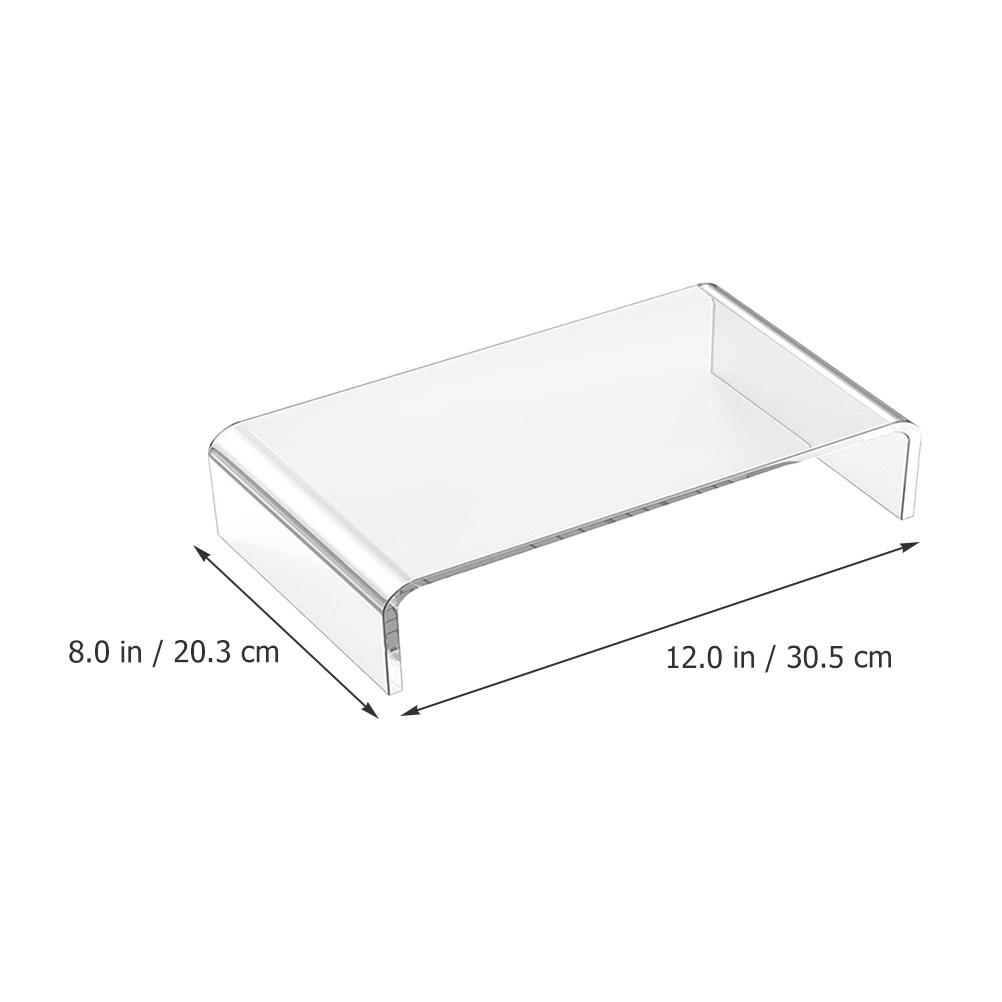 Clear Acrylic Monitor Stand Transparent Computer Laptop Riser Ergonomic Desktop Monitor Riser for Office Home Pc Gaming