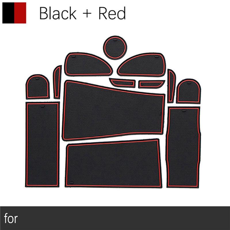Anti-Slip Rubber Gate Slot Cup Mat For Toyota Prius 30 XW30 ZVW30 2010-2015 Door Groove Mat Accessories Stickers-A02G