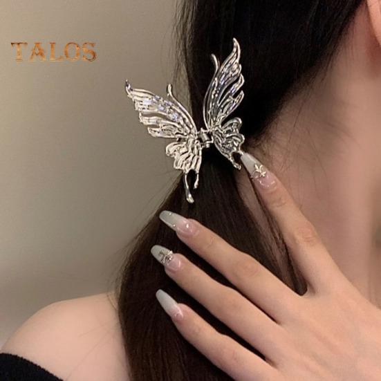 Butterfly Hair Clips for Women Metal Non-Slip Sparkly Hair Claws Elegant Butterfly Hair Accessories for Daily Wear Weddings Parties