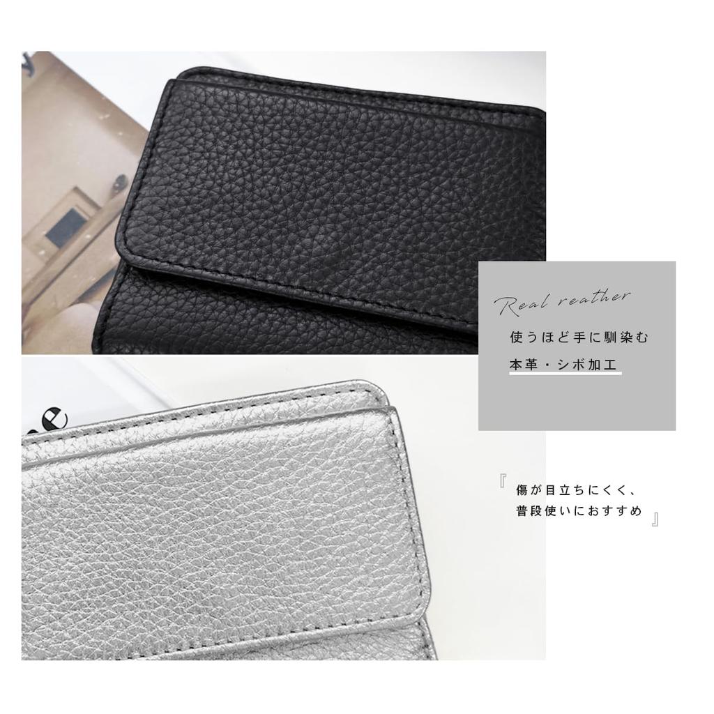 Genuine Leather Mini Wallet, Slim, Bifold, Compact, Coin Purse, Box-Shaped, Card Case, Palm-Sized, for Men and Women (Turquoise)