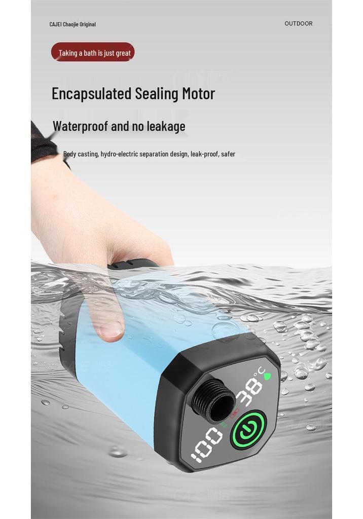 Portable Self-Priming Outdoor Shower Pump with Shower Head for Dorms and Rural Homes