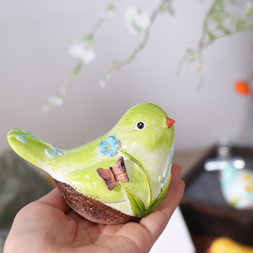 Resin Crafts Mini Bird Statue Cute Desktop Bird Ornaments  Living Room Bedroom