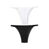 TERMEZY 2Pcs/Lot Women Sexy Ice Silk Panties Low-waist Seamless G String Lingerie Solid Half Hip Underwear