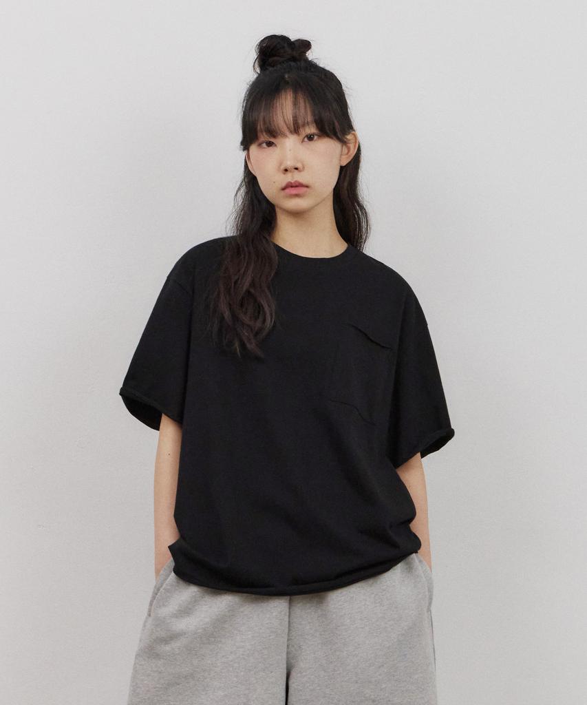 URBANSTOFF Cut-Off Crop Boxy Tee (Black)
