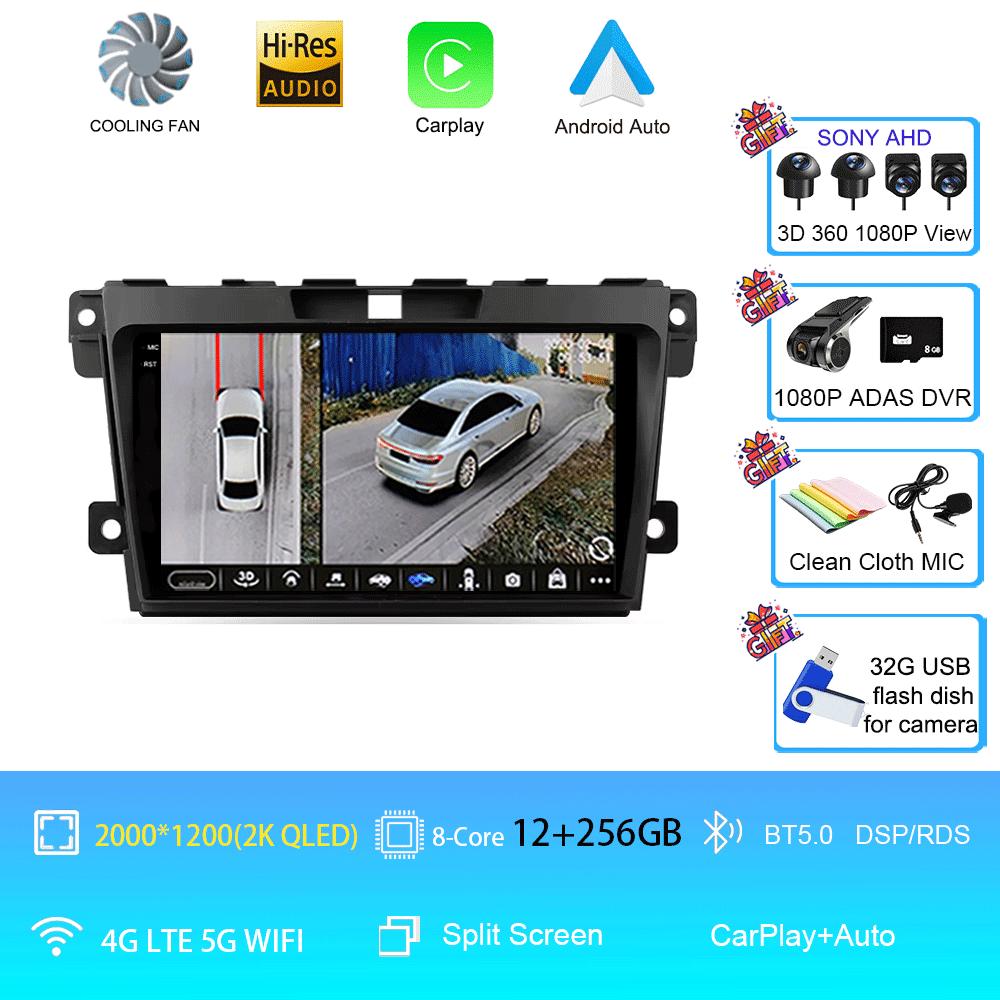 Car Radio Android 14 For 2007 2008 2009 2010 2011-2014 MAZDA CX-7 CX7 CX 7 GPS Navigation Multimedia Video Player DSP 4G No 2DIN