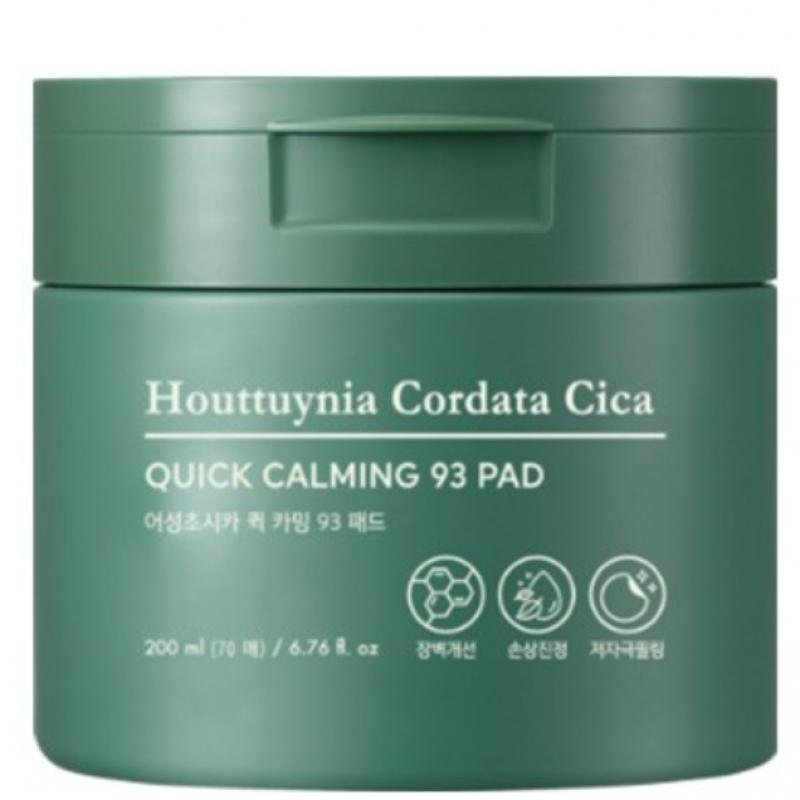 Tony Moly Houtseongcho Cica Quick Calming 93 Pad 70 Sheets