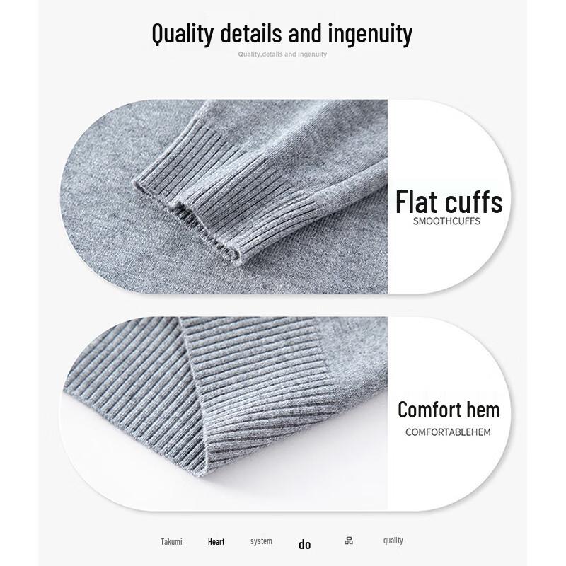 Luomeng Men's Winter V-Neck Thickened Knit Sweater WLL204