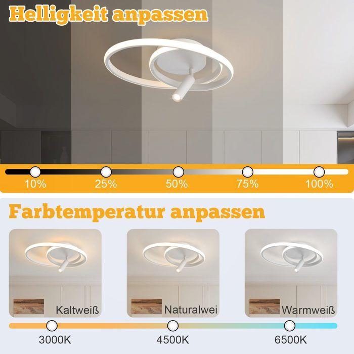 Plafonnier LED - NETTLIFE - Nettlife LED Plafonnier - Dimmable - 40 cm - 37W, spot & télécommande