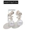 Light Luxury High-grade Cold Wind Pearl Fringed Earrings Multi-color Simple Long Irregular Earrings