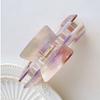 French Style Rectangular Hollow Hair Claw Colorful Shark Clip Acetic Acid Hair Clip  Travel