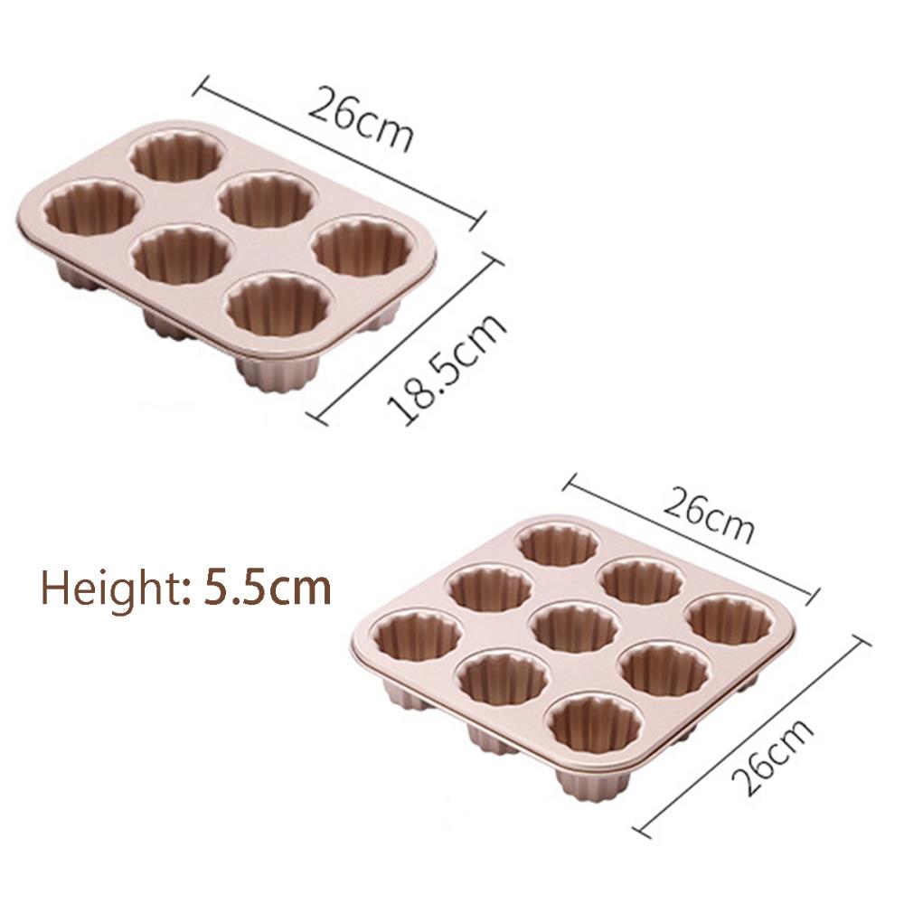 Dessert Cookware Carbon Steel French Non-Stick Cannele Mould Canele Mold Baking Tool Cake Pan