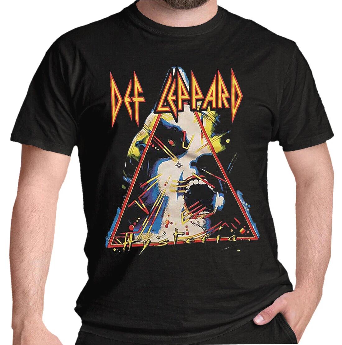 

Official Def Leppard T Shirt Hysteria Album Cover Logo Classic Rock New S to XXL S