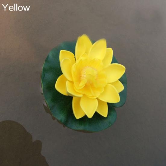 Artificial Water Floating Flower Lotus Home Yard Pond Fish Tank Decor