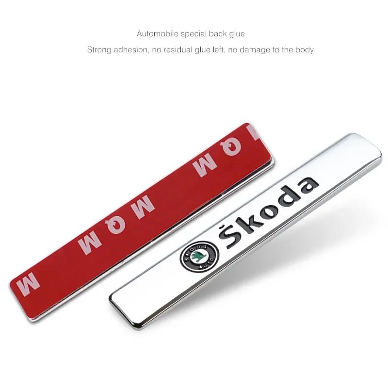 LZIE8 1 Pieza Insignia Metálica para Coche Pegatina Guardabarros Maletero Pegatinas Decoración Para Skoda Octavia Superb Rapid Kodiaq Karoq Fabia Kamiq Enyaq