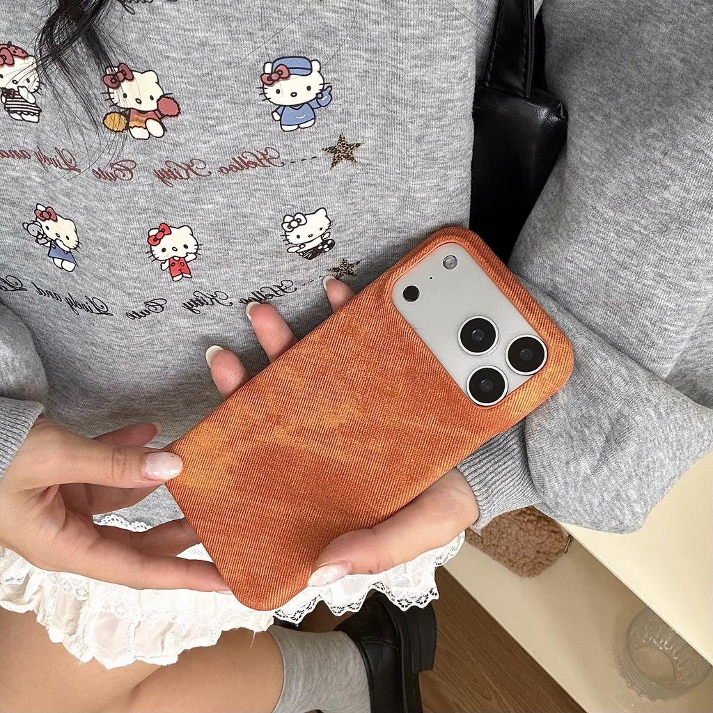 Retro Vintage Cowboy Fabric Case for iPhone 17 Air 16 15 14 13 12 Pro Max Plus Luxury Jeans Bumper Armor Frameless Phone Cover