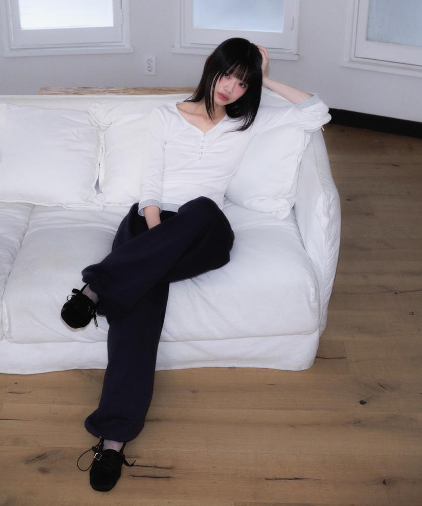 ROSEFRANTZ Shirring Button Layered Long Sleeve [Ivory]