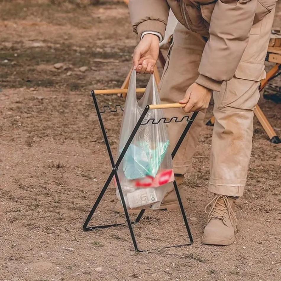 Warehouse Stock Removable Outdoor Camping Garbage Bag Shelf Combination Table Household Collection Rack Metal Bracket Adjustable