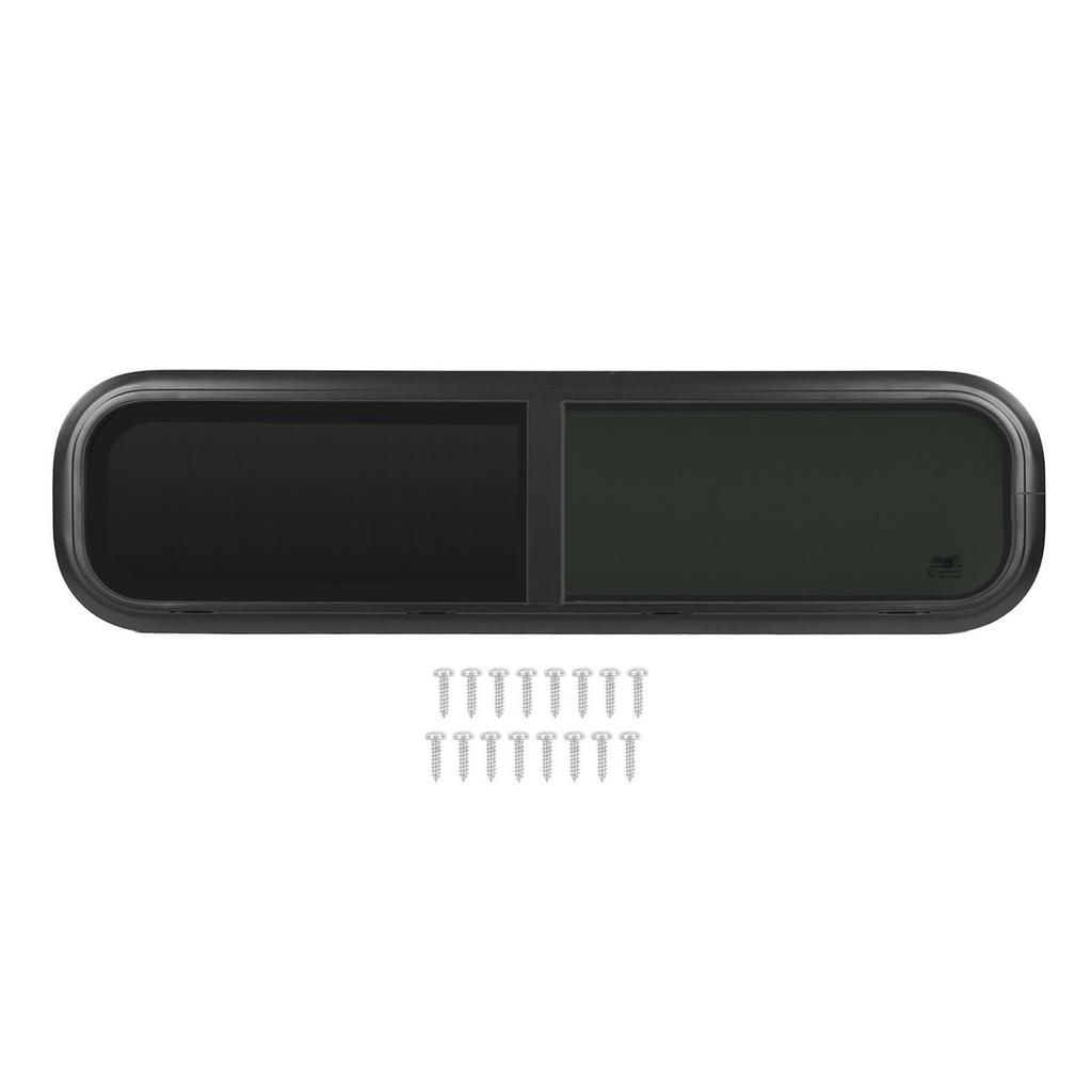Horizontal Sliding RV Window 40.6 X 13in Uv Resistant with Removable Insect Nets for Caravan Camping Trailer Black