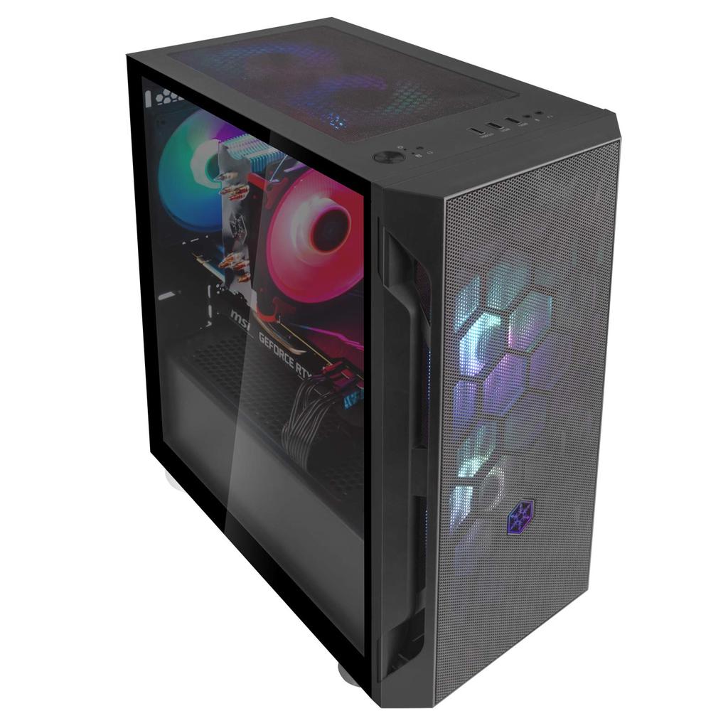 Silver Stone FARA Serie Tempered Glass Mid-Tower Micro-ATX Gehäuse SST-FAH1MB-G