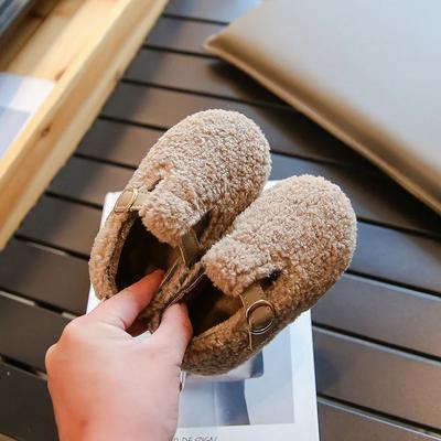 Kinder Prinzessin Schuhe für Winter Mädchen Mokassins Warm Rutschfest 2024 Neue Mode Schick Kinder Flache Schuhe Einfarbig Vielseitig
