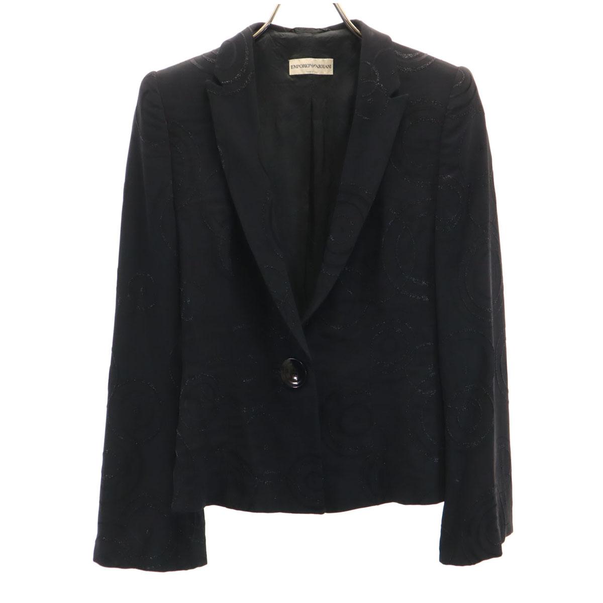 

Emporio Armani made in Italy CirclePattern tailored jacket 40 black Women Used